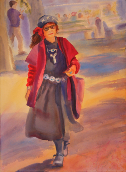 woman at an outdoor concert